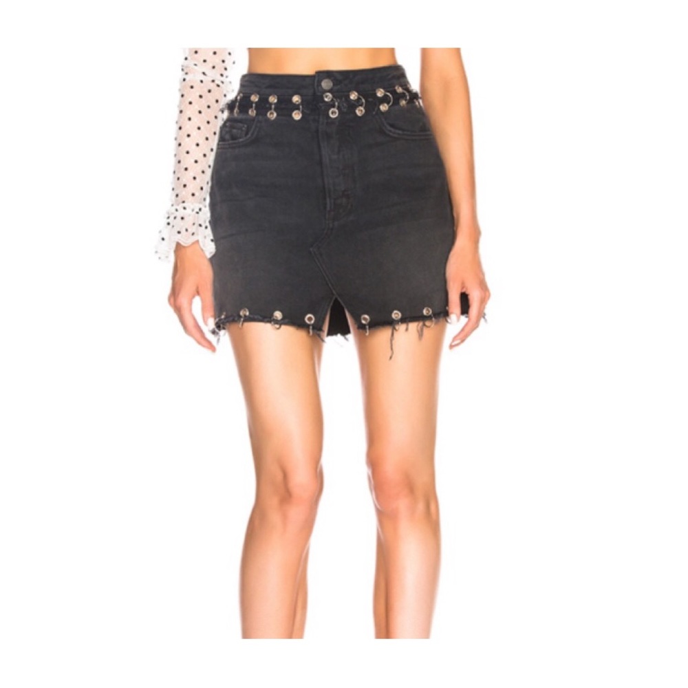 GRLFRND Milla High Rise Denim Skirt
